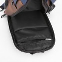 Men's Sling Shoulder Bag Oxford Cloth Nylon Buttons Zipper Solid Color Daily Outdoor Black Blue Gray Brown