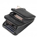 Men's Mobile Phone Bag PU Leather Polyester Solid Color Daily Office & Career Black Gray Brown