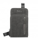Men's Mobile Phone Bag PU Leather Polyester Solid Color Daily Office & Career Black Gray Brown