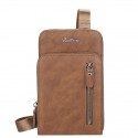 Men's Mobile Phone Bag PU Leather Polyester Solid Color Daily Office & Career Black Gray Brown