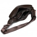Men's Retro Sling Bags Mobile Phone Bag Sling Shoulder Bag Crossbody Bag Nappa Leather Cowhide Zipper Daily Black Brown Coffee