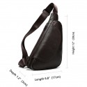 Men's Retro Sling Bags Mobile Phone Bag Sling Shoulder Bag Crossbody Bag Nappa Leather Cowhide Zipper Daily Black Brown Coffee