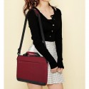 Unisex Waterproof Walking Oxford Cloth Laptop Bag Zipper Solid Color Daily Office & Career Handbags Fuchsia Black Gray