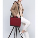 Unisex Waterproof Walking Oxford Cloth Laptop Bag Zipper Solid Color Daily Office & Career Handbags Fuchsia Black Gray