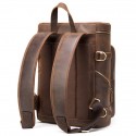 Men's Laptop Bag Sling Shoulder Bag Backpack Nappa Leather Cowhide Zipper Daily Outdoor Black Coffee