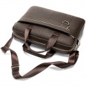 Men's Retro Leather Bag Handbags Laptop Bag Briefcase Top Handle Bag Nappa Leather Cowhide Zipper Daily Black Coffee