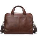 Men's Handbags Sling Bags Laptop Bag Briefcase Crossbody Bag Nappa Leather Cowhide Zipper Daily Dark Coffee Coffee