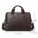 Men's Handbags Sling Bags Laptop Bag Briefcase Crossbody Bag Nappa Leather Cowhide Zipper Daily Dark Coffee Coffee