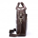 Men's Handbags Sling Bags Laptop Bag Briefcase Crossbody Bag Nappa Leather Cowhide Zipper Daily Black Coffee