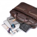 Men's Handbags Sling Bags Laptop Bag Briefcase Crossbody Bag Nappa Leather Cowhide Zipper Daily Black Coffee