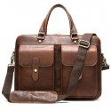 Men's Handbags Sling Bags Laptop Bag Briefcase Crossbody Bag Nappa Leather Cowhide Zipper Daily Red Brown