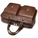 Men's Handbags Sling Bags Laptop Bag Briefcase Crossbody Bag Nappa Leather Cowhide Zipper Daily Red Brown