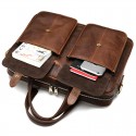 Men's Handbags Sling Bags Laptop Bag Briefcase Crossbody Bag Nappa Leather Cowhide Zipper Daily Red Brown