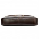 Men's Laptop Bag Briefcase Top Handle Bag Nappa Leather Cowhide Zipper Daily Black Dark Coffee Coffee
