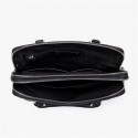 Men's Handbags Laptop Bag Briefcase Top Handle Bag Nappa Leather Cowhide Zipper Daily Black