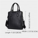 Men's Handbags Laptop Bag Briefcase Top Handle Bag Nappa Leather Cowhide Zipper Daily Black