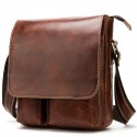 Men's Sling Bags Laptop Bag Messenger Bag Crossbody Bag Nappa Leather Cowhide Zipper Daily Dark Coffee Coffee