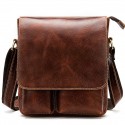 Men's Sling Bags Laptop Bag Messenger Bag Crossbody Bag Nappa Leather Cowhide Zipper Daily Dark Coffee Coffee