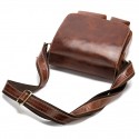 Men's Sling Bags Laptop Bag Messenger Bag Crossbody Bag Nappa Leather Cowhide Zipper Daily Dark Coffee Coffee
