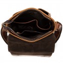 Men's Sling Bags Laptop Bag Messenger Bag Crossbody Bag Nappa Leather Cowhide Zipper Daily Dark Coffee Coffee