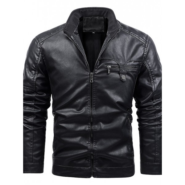 Men's Jacket Outdoor Street Daily Fall Winter Regular Coat Stand Collar Regular Fit Thermal Warm Rain Waterproof Breathable Streetwear Sporty Casual Jacket Long Sleeve Solid Color Pocket Quilted