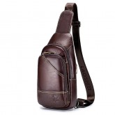 Chest bag men's leat...